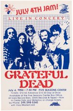 GRATEFUL DEAD JULY 4, 1984 CEDAR RAPIDS, IOWA CONCERT POSTER.