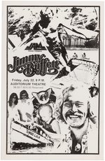 JIMMY BUFFETT 1977 CHICAGO, ILLINOIS CONCERT POSTER.