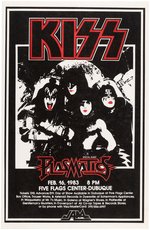 KISS & PLASMATICS 1983 DUBUQUE, IOWA CONCERT POSTER.