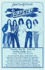 JOURNEY 1983 NOTRE DAME SOUTH BEND, INDIANA CONCERT POSTER.