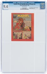 "CAPTAIN MARVEL AND THE HORN OF PLENTY" #NN 1946 CGC 9.4 NM (CRACKED CASE).