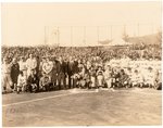 1931 US TOUR OF JAPAN BASEBALL PHOTO WITH FIVE HOF MEMBERS.