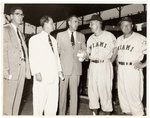 C. 1956-57 UNIVERSITY OF MIAMI BASEBALL PHOTO WITH JIMMIE FOXX (HOF).