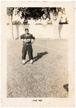 C. 1955 INDIANAPOLIS CLOWNS BASEBALL PLAYER PHOTO.