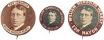 TRIO OF HEARST PORTRAIT BUTTONS INCLUDING "FOR CONGRESS" AND "FOR MAYOR."