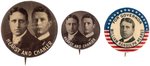 TRIO OF HEARST 1906 NY GOV. BUTTONS INCLUDING "HEARST AND CHANLER" JUGATE.