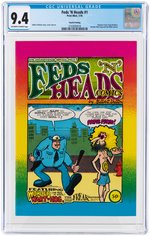 "FEDS 'N HEADS" #1 JULY 1970 (FOURTH PRINTING) CGC 9.4 NM (FABULOUS FURRY FREAK BROTHERS).