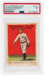 1915 CRACKER JACK GEORGE MORIARITY (MORIARTY) #114 PSA PR 1.