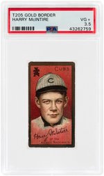 1911 T205 GOLD BORDER HARRY McINTIRE PSA VG+ 3.5.