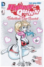 "HARLEY QUINN VALENTINE'S DAY SPECIAL" #1 WITH WALTER SCHOENLEBER ORIGINAL ART SKETCH COVER.