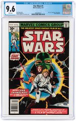 "STAR WARS" #1 JULY 1977 CGC 9.6 NM+.