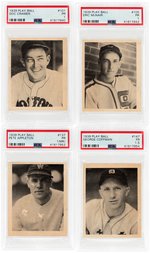 1939 PLAY BALL PSA BASEBALL CARD LOT WITH CRAMER/McNAIR/APPLETON/COFFMAN.