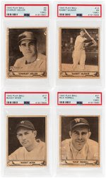 1940 PLAY BALL PSA BASEBALL CARD LOT WITH KELLER/McNAIR/MYER/FERRELL