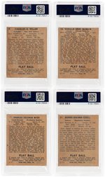 1940 PLAY BALL PSA BASEBALL CARD LOT WITH KELLER/McNAIR/MYER/FERRELL