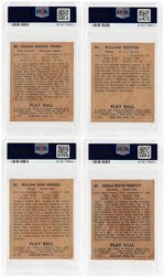 1940 PLAY BALL PSA BASEBALL CARD LOT WITH TROSKY/TROTTER/POSEDEL/WARSTLER.