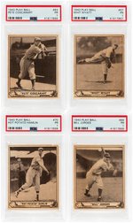 1940 PLAY BALL PSA BASEBALL CARD LOT WITH COSCARART/WYATT/HAMLIN/JURGES.