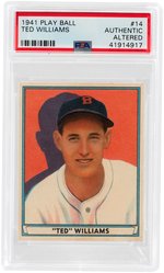 1941 PLAY BALL TED WILLIAMS (HOF) #14 PSA AUTHENTIC ALTERED.