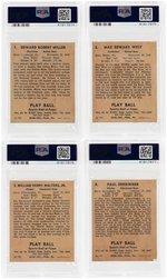 1941 PLAY BALL PSA BASEBALL CARD LOT WITH MILLER/WEST/WALTERS/DERRINGER.