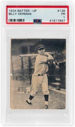 1934 BATTER-UP BILLY HERMAN (HOF) #138 PSA PR 1.