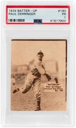 1934 BATTER-UP PAUL DERRINGER #190 PSA PR 1.