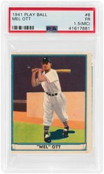 1941 PLAY BALL MEL OTT (HOF) #8 PSA FR 1.5 (MC).