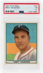 1941 PLAY BALL ARKY VAUGHAN (HOF) #10 PSA FR 1.5.