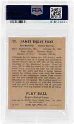 1941 PLAY BALL JIMMIE FOXX (HOF) #13 PSA PR 1.