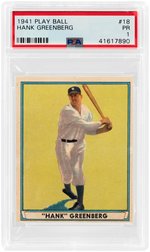 1941 PLAY BALL HANK GREENBERG (HOF) #18 PSA PR 1.