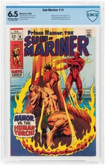 "SUB-MARINER" #14 JUNE 1969 CBCS 6.5 FINE+.