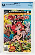 "RED SONJA" #1 JANUARY 1977 CBCS 8.5 VF+.