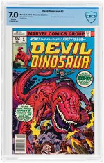 "DEVIL DINOSAUR" #1 APRIL 1978 CBCS 7.0 FINE/VF (FIRST DEVIL DINOSAUR & MOON-BOY).