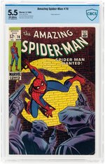 "AMAZING SPIDER-MAN" #70 MARCH 1969 CBCS 5.5 FINE-.