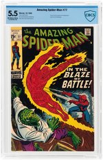 "AMAZING SPIDER-MAN" #77 OCTOBER 1969 CBCS 5.5 FINE-.