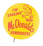 "McDONALD'S" EARLIEST LOGO BUTTON.