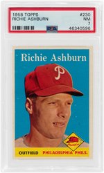 1958 TOPPS RICHIE ASHBURN (HOF) #230 PSA NM 7.