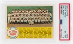 1958 TOPPS ST. LOUIS CARDINALS "CARDS TEAM CHECKLIST" #216 PSA EX-MT 6.