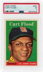 1958 TOPPS CURT FLOOD #464 PSA EX 5 (ROOKIE CARD).