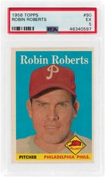 1958 TOPPS ROBIN ROBERTS (HOF) #90 PSA EX 5.