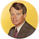 ROBERT F. KENNEDY ENORMOUS AND RARE 1968 PORTRAIT BUTTON.