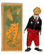 "BOOB McNUTT" TIN WIND UP TOY IN SUPERBLY ILLUSTRATED BOX.