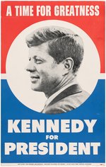 KENNEDY "A TIME FOR GREATNESS" WISCONSIN CARDBOARD POSTER.