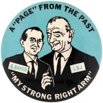 ANTI-JOHNSON "A 'PAGE' FROM THE PAST" BOBBY BAKER BUTTON.