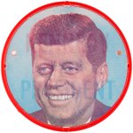 "KENNEDY FOR PRESIDENT" FULL COLOR PORTRAIT FLASHER BUTTON.