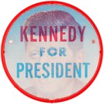"KENNEDY FOR PRESIDENT" FULL COLOR PORTRAIT FLASHER BUTTON.