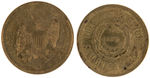 DOUGLAS AND BELL MATCHING 1860 CAMPAIGN TOKENS.