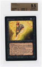 MAGIC THE GATHERING 1993 BETA NIGHTMARE RARE BLACK BECKETT 9.5 GEM MINT.