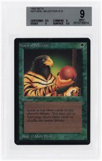 MAGIC THE GATHERING 1993 BETA NATURAL SELECTION RARE GREEN BECKETT 9 MINT.