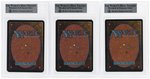 MAGIC THE GATHERING 1993 ALPHA/BETA LOT OF THREE BECKETT 9.