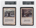 MAGIC THE GATHERING 1993 ALPHA UNCOMMON PAIR BECKETT 8.5/9.