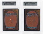 MAGIC THE GATHERING 1993 ALPHA UNCOMMON PAIR BECKETT 8.5/9.